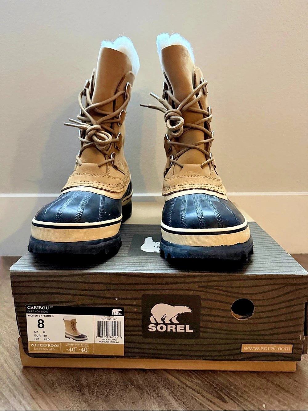 Sorel Caribou Women's Waterproof Boot Waterproof Winter Boots Brown & Black US 8